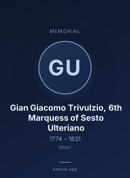 Memorial portrait of Gian Giacomo Trivulzio, 6th Marquess of Sesto Ulteriano