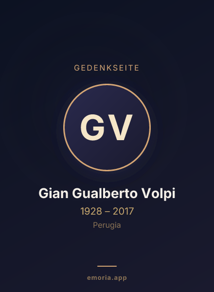 Gedenkportrait von Gian Gualberto Volpi