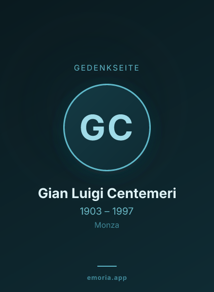 Gedenkportrait von Gian Luigi Centemeri