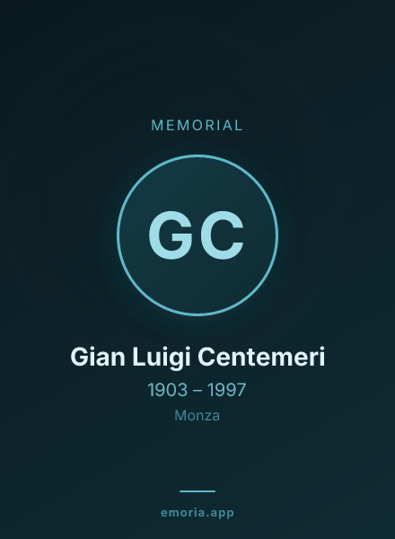 Memorial portrait of Gian Luigi Centemeri