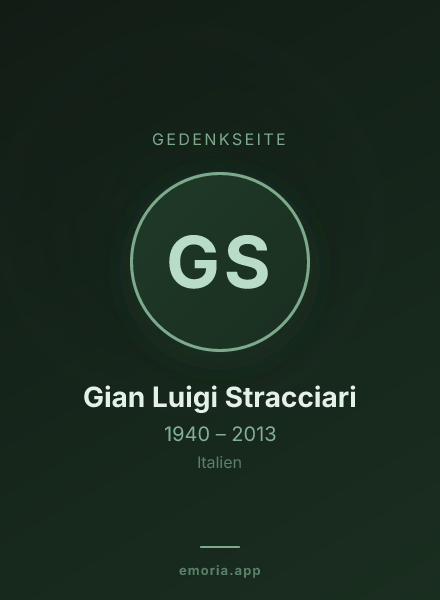 Gedenkportrait von Gian Luigi Stracciari