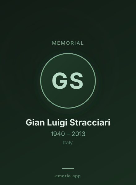 Memorial portrait of Gian Luigi Stracciari