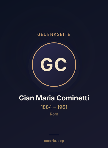 Gedenkportrait von Gian Maria Cominetti