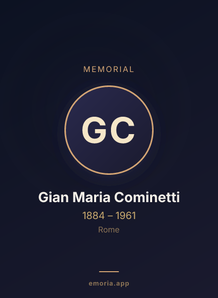 Memorial portrait of Gian Maria Cominetti
