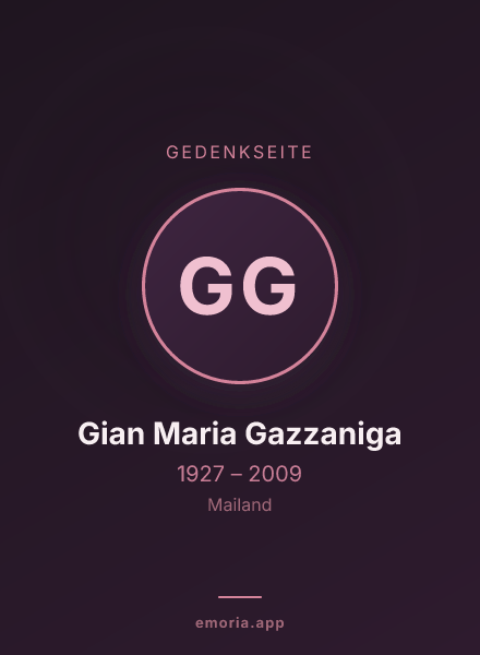 Gedenkportrait von Gian Maria Gazzaniga