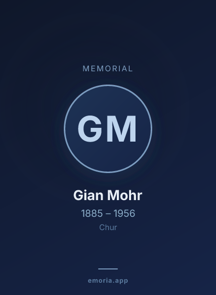 Memorial portrait of Gian Mohr