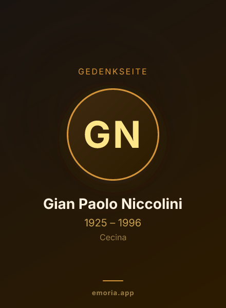 Gedenkportrait von Gian Paolo Niccolini