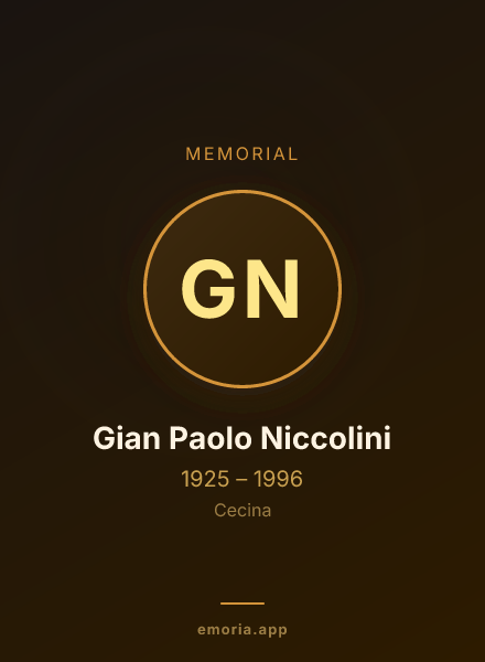 Memorial portrait of Gian Paolo Niccolini