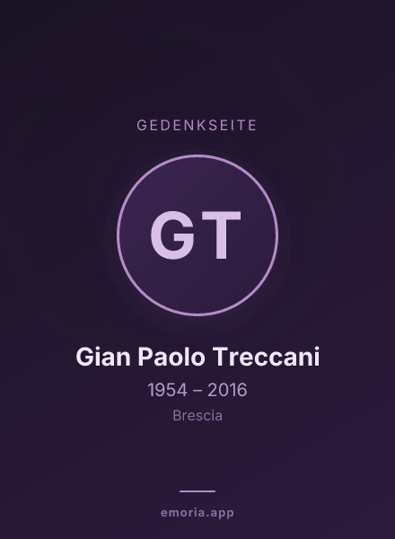 Gedenkportrait von Gian Paolo Treccani