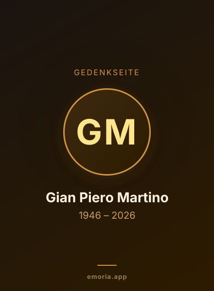 Gedenkportrait von Gian Piero Martino