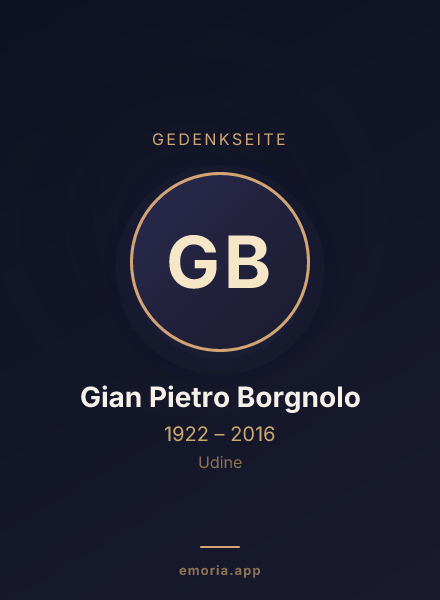 Gedenkportrait von Gian Pietro Borgnolo