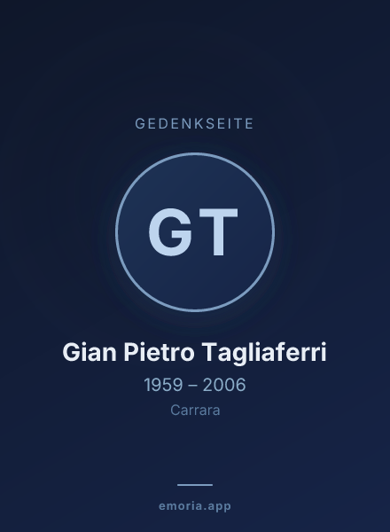 Gedenkportrait von Gian Pietro Tagliaferri