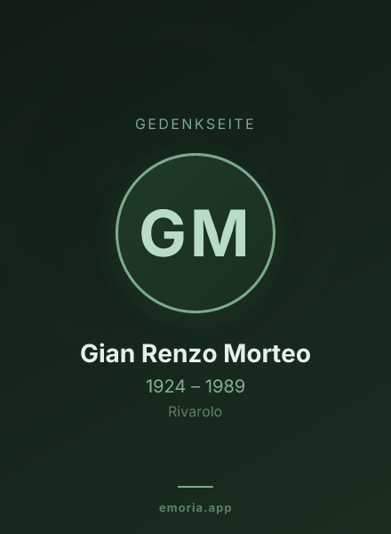 Gedenkportrait von Gian Renzo Morteo