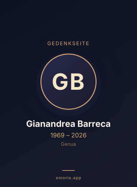 Gedenkportrait von Gianandrea Barreca