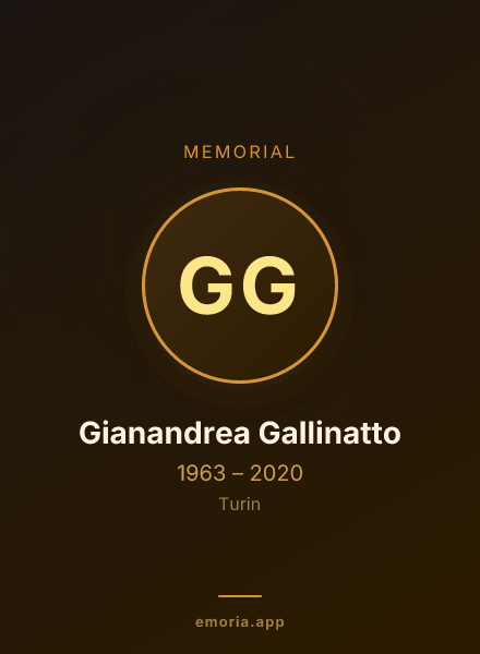 Memorial portrait of Gianandrea Gallinatto