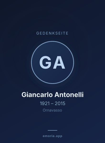 Gedenkportrait von Giancarlo Antonelli