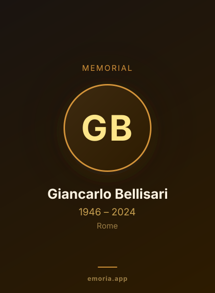Memorial portrait of Giancarlo Bellisari