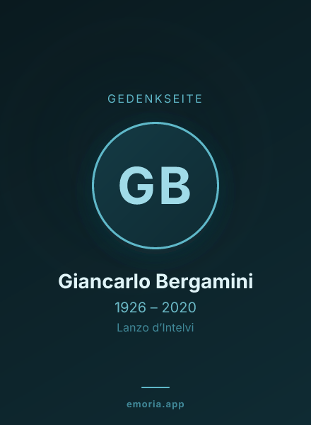 Gedenkportrait von Giancarlo Bergamini