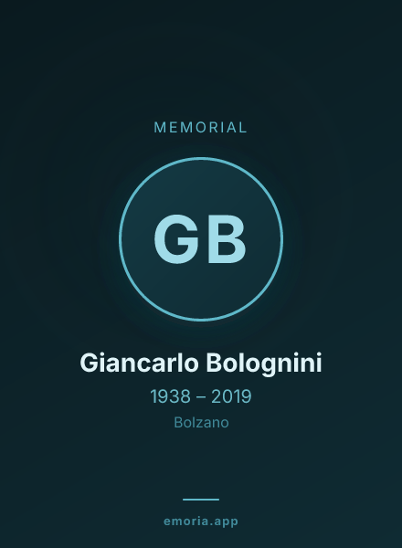Memorial portrait of Giancarlo Bolognini