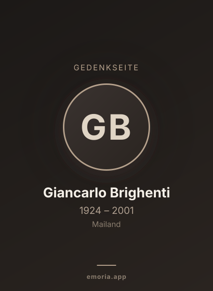Gedenkportrait von Giancarlo Brighenti