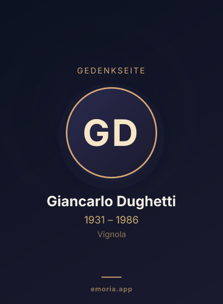 Gedenkportrait von Giancarlo Dughetti