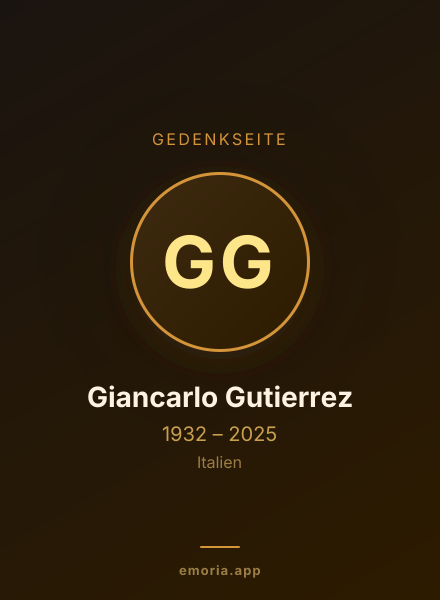 Gedenkportrait von Giancarlo Gutierrez