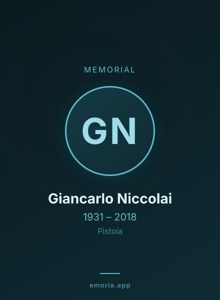 Memorial portrait of Giancarlo Niccolai