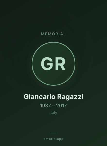 Memorial portrait of Giancarlo Ragazzi