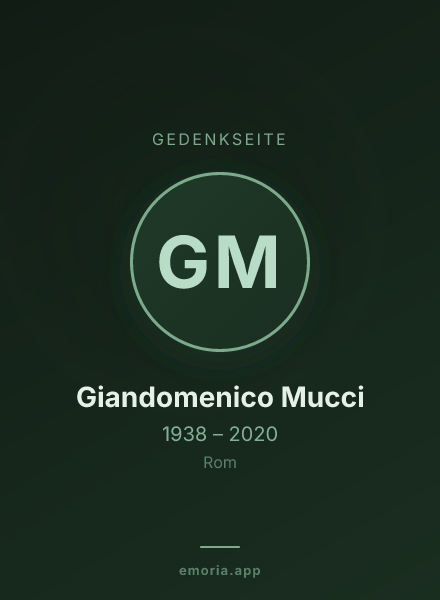 Gedenkportrait von Giandomenico Mucci