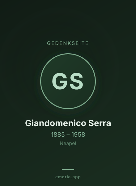 Gedenkportrait von Giandomenico Serra