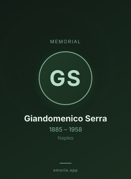 Memorial portrait of Giandomenico Serra