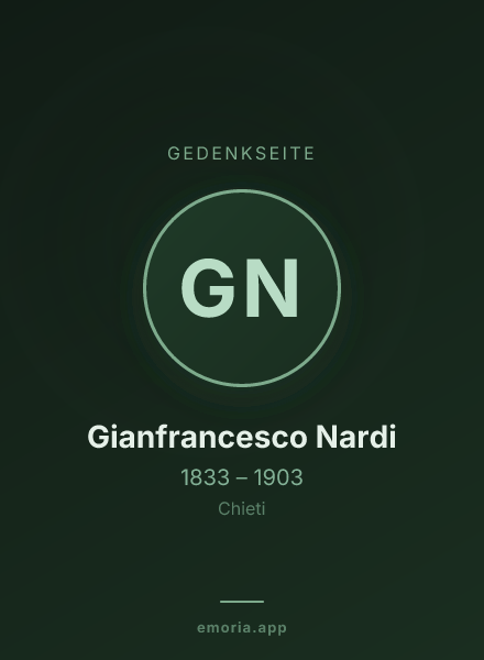 Gedenkportrait von Gianfrancesco Nardi