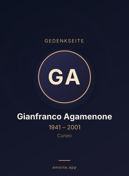 Gedenkportrait von Gianfranco Agamenone