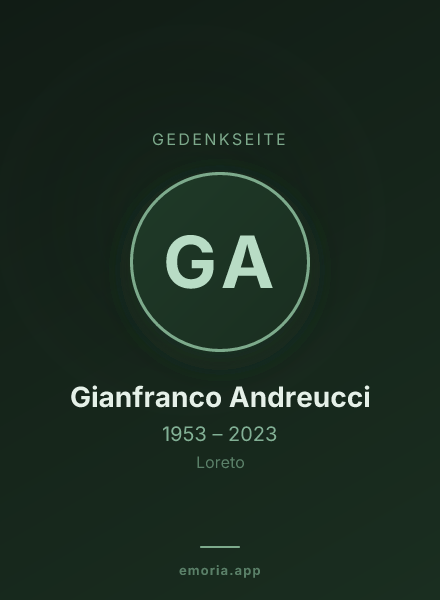Gedenkportrait von Gianfranco Andreucci