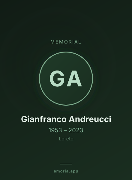 Memorial portrait of Gianfranco Andreucci