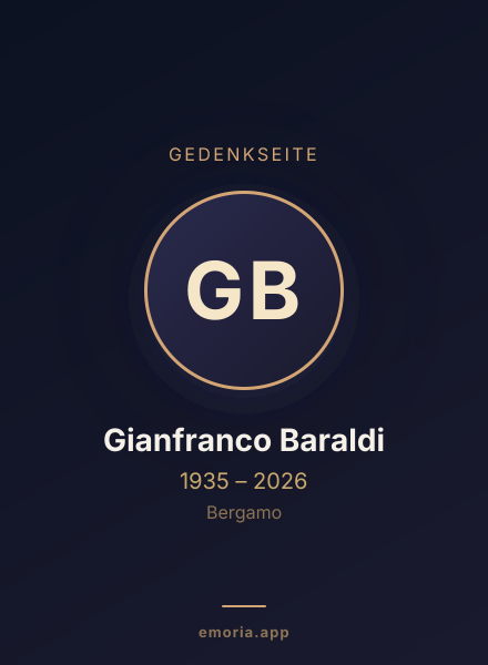Gedenkportrait von Gianfranco Baraldi