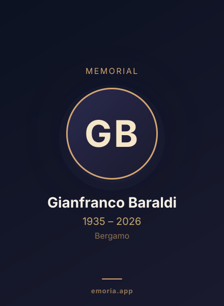 Memorial portrait of Gianfranco Baraldi
