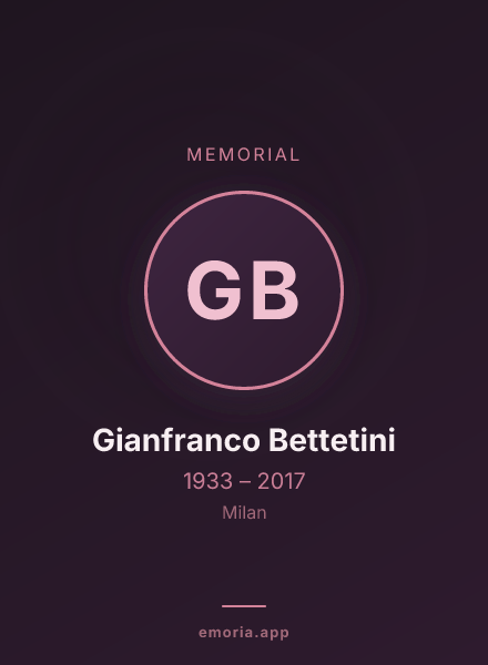 Memorial portrait of Gianfranco Bettetini