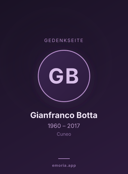 Gedenkportrait von Gianfranco Botta