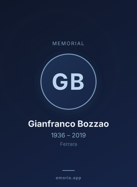 Memorial portrait of Gianfranco Bozzao