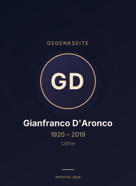Gedenkportrait von Gianfranco D'Aronco
