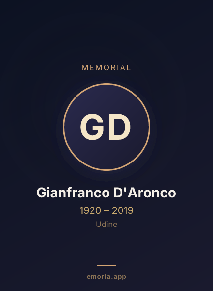 Memorial portrait of Gianfranco D'Aronco