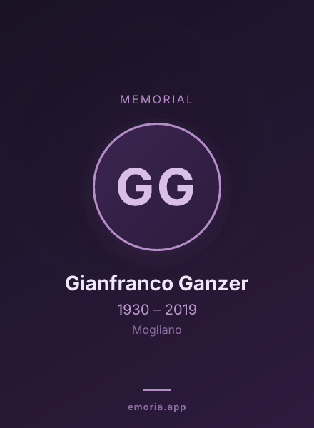 Memorial portrait of Gianfranco Ganzer