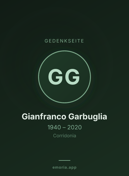 Gedenkportrait von Gianfranco Garbuglia