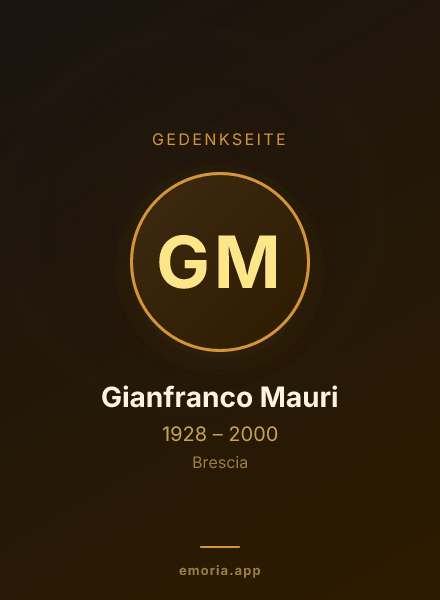 Gedenkportrait von Gianfranco Mauri