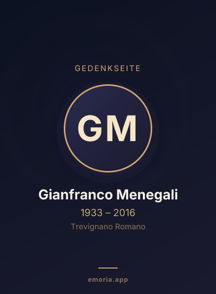 Gedenkportrait von Gianfranco Menegali