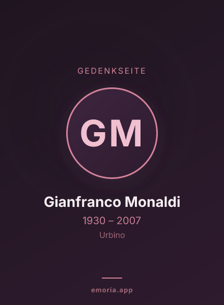 Gedenkportrait von Gianfranco Monaldi