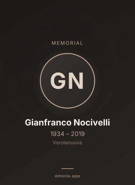 Memorial portrait of Gianfranco Nocivelli