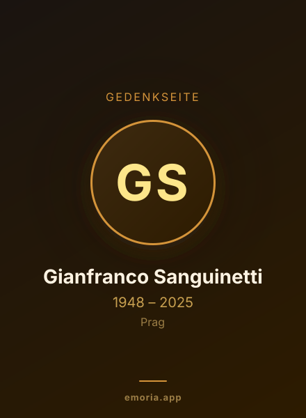 Gedenkportrait von Gianfranco Sanguinetti