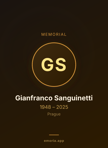 Memorial portrait of Gianfranco Sanguinetti